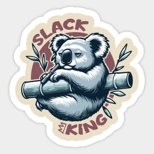 Slacking Slack King Koala Chilling Sticker